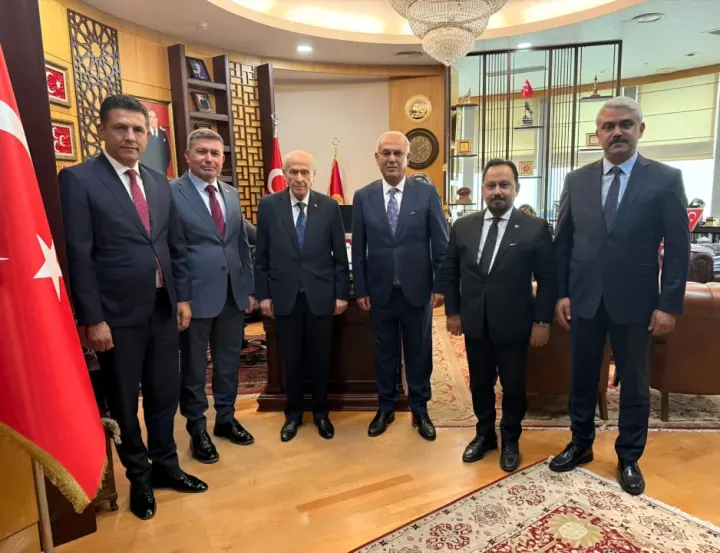 Yusuf Kanlı ve belediye başkanlarından Devlet Bahçeli’ye ziyaret