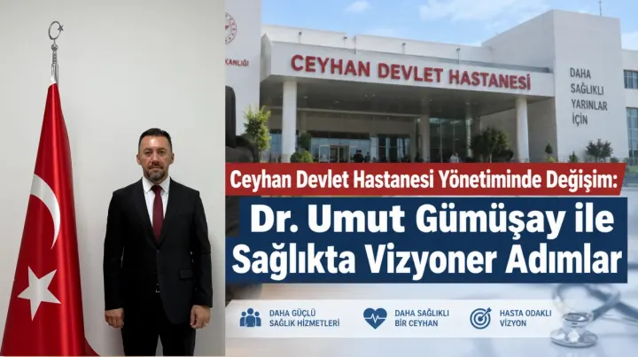 Ceyhan Devlet Hastanesi’nde Yeni Dönem! Başhekimliğe Uzman Dr. Umut Gümüşay Atandı