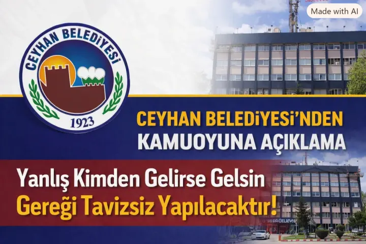 Ceyhan Belediyesi’nden Tavizsiz Duruş: Personel Görevden Uzaklaştırıldı, Savcılığa Suç Duyurusu Yapılıyor
