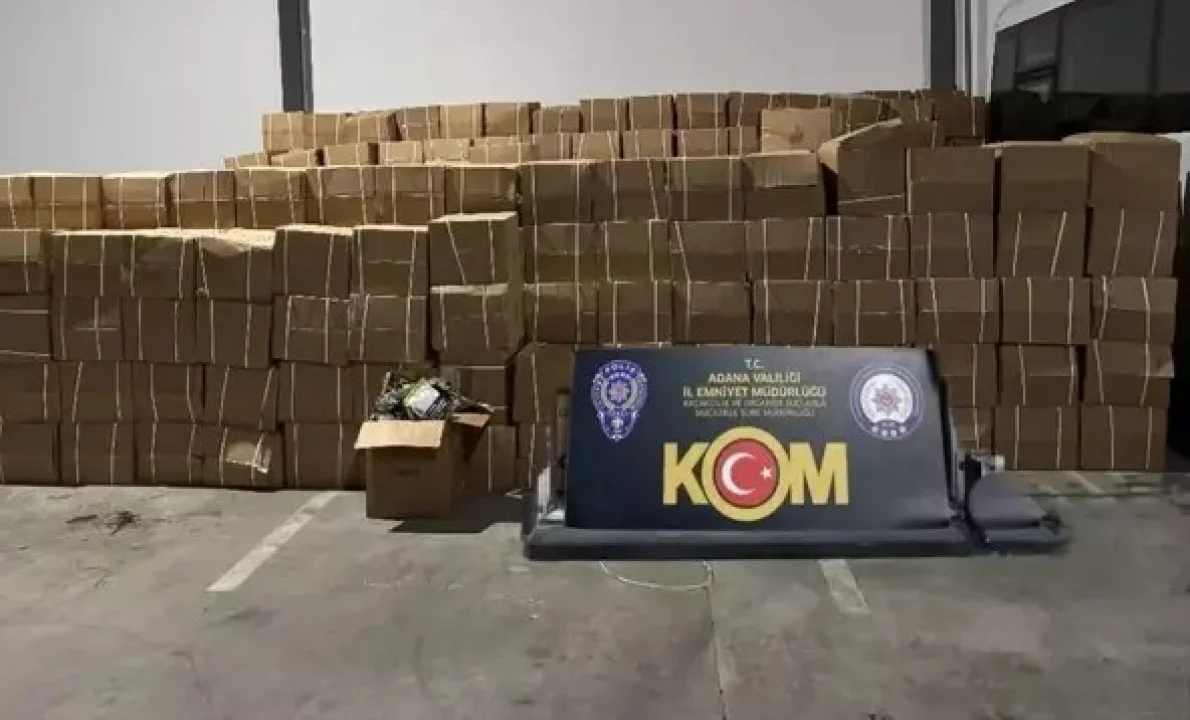 Adana’da Kaçakçılık Operasyonu: 6 Ton Tütün, Binlerce Paket Sigara ve Çay Ele Geçirildi