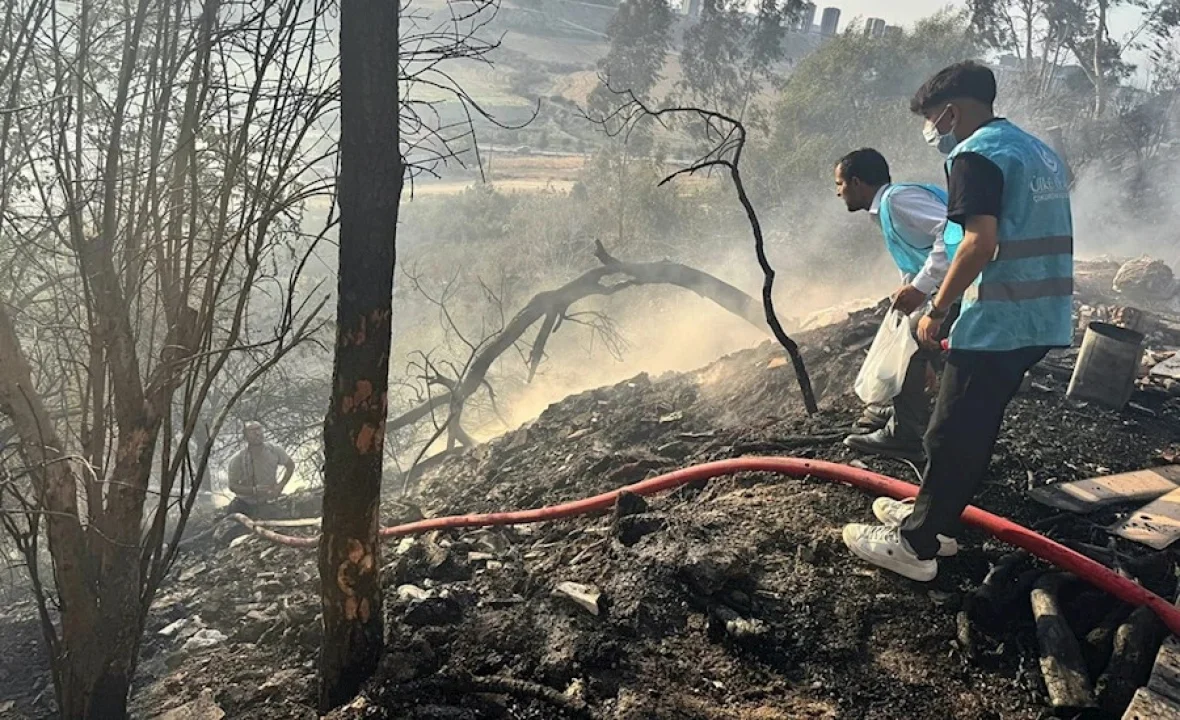 Ülkü Ocakları’ndan Yüzüncüyıl’daki Orman Yangınına Destek