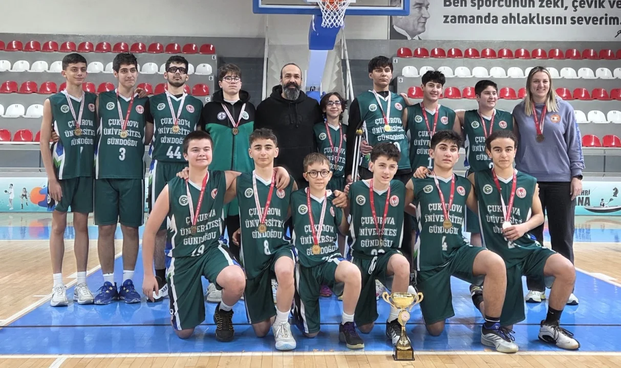 Çukurova Üniversitesi U-14 Erkek Basketbol Takımı Namağlup Şampiyon Oldu