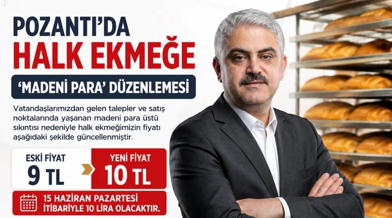 Pozantı Belediyesi’nden Dev Ekmek Hamlesi: Piyasada 18 TL, Pozantı’da Sadece 10 TL!