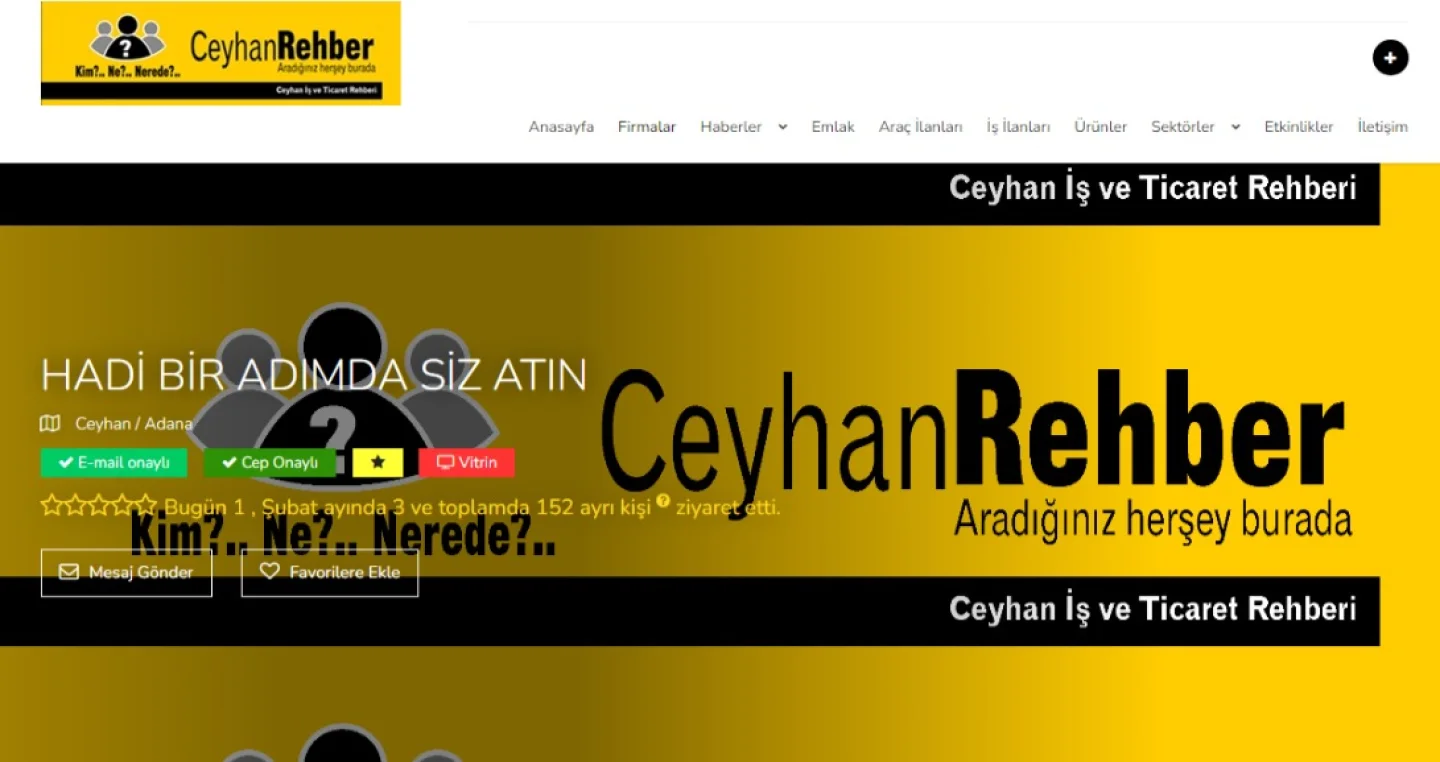 CEYHANREHBER.NET’e Firmanızı Ekleyin Google 'da Yükselişe Geçin